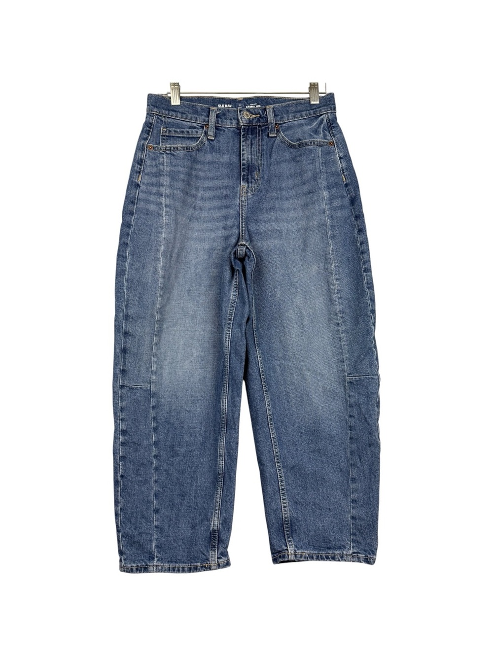 Old Navy High Rise Barrel Leg Short Jeans - Picture 2 of 5